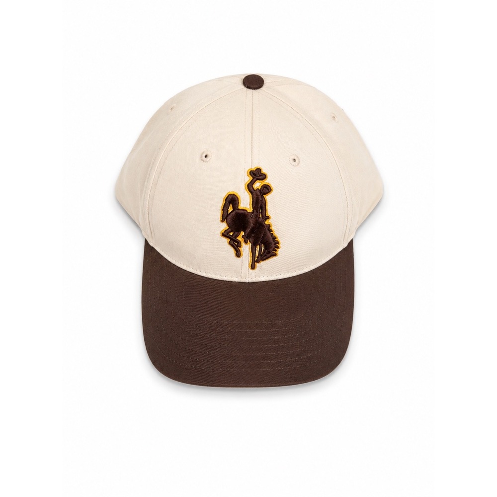 Zephyr Wyoming Cowboys Snapback Hat Cream Brown Steamboat Logo NCAA Cap